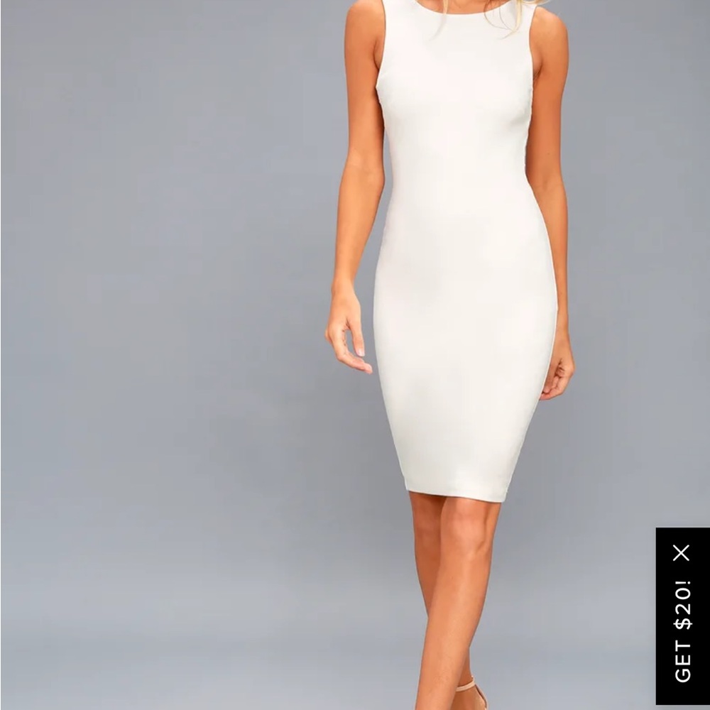 White dress only worn once for wedding rehearsal dinner